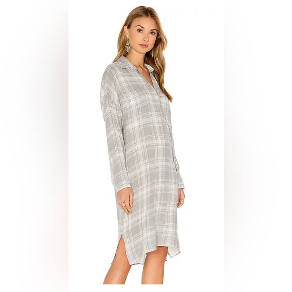 James Perse Wool Plaid Dress